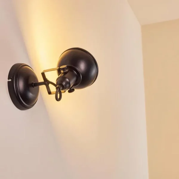 hofstein Applique murale Tina Noir, 1 lumière* Lampes Modernes