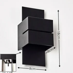 hofstein Applique murale Tora Noir, 1 lumière* Lampes Modernes
