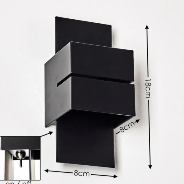 hofstein Applique murale Tora Noir, 1 lumière* Lampes Modernes