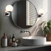 Luminaires Trio Applique murale Trio KULA Chrome, 1 lumière* Lampes En Verre