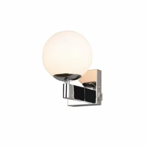 Luminaires Trio Applique murale Trio KULA Chrome, 1 lumière* Lampes En Verre
