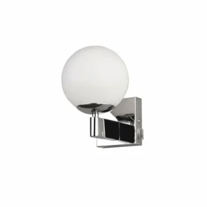 Luminaires Trio Applique murale Trio KULA Chrome, 1 lumière* Lampes En Verre
