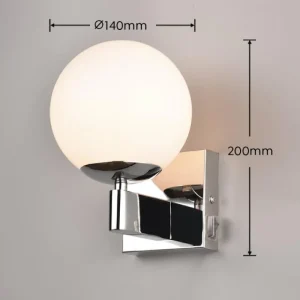Luminaires Trio Applique murale Trio KULA Chrome, 1 lumière* Lampes En Verre