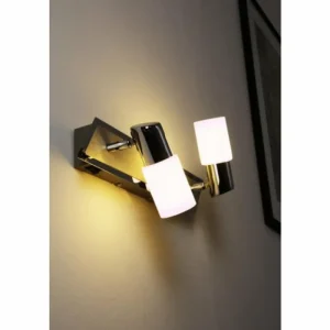 Luminaires Trio Applique murale Trio LED Aluminium, Chrome, Acier inoxydable, 2 lumières* Lampes En Verre
