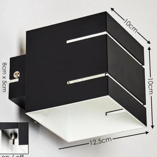 hofstein Applique murale Varco Noir, 1 lumière* Lampes Modernes