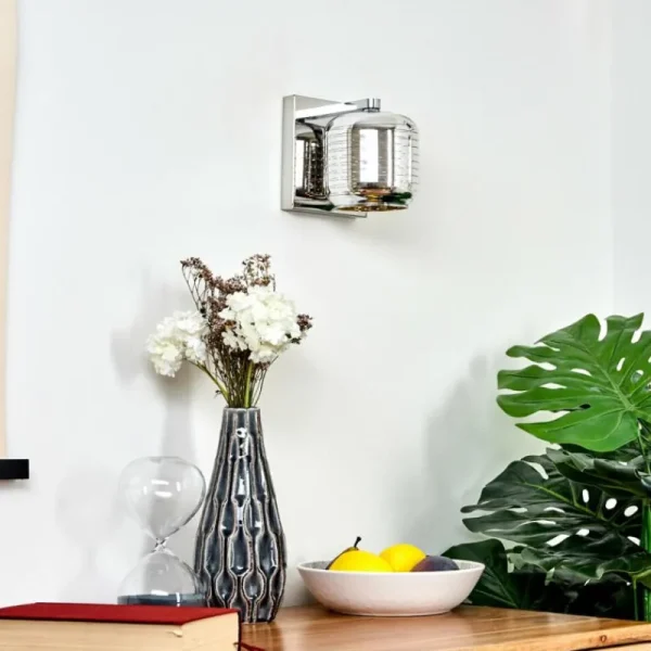hofstein Applique murale Verasara Chrome, 1 lumière* Lampes En Verre