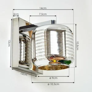 hofstein Applique murale Verasara Chrome, 1 lumière* Lampes En Verre