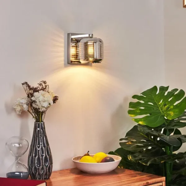 hofstein Applique murale Verasara Chrome, 1 lumière* Lampes En Verre