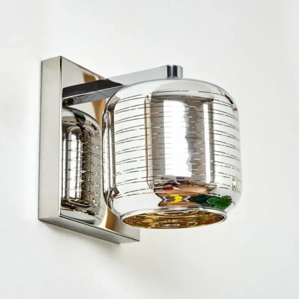 hofstein Applique murale Verasara Chrome, 1 lumière* Lampes En Verre