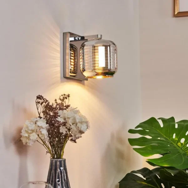 hofstein Applique murale Verasara Chrome, 1 lumière* Lampes En Verre