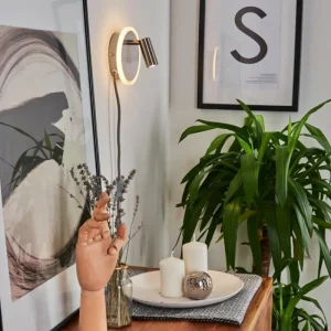 hofstein Applique murale Viata LED Gris, Nickel mat, 2 lumières* Lampes Modernes