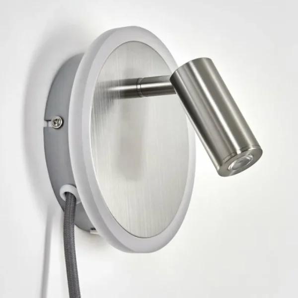 hofstein Applique murale Viata LED Gris, Nickel mat, 2 lumières* Lampes Modernes