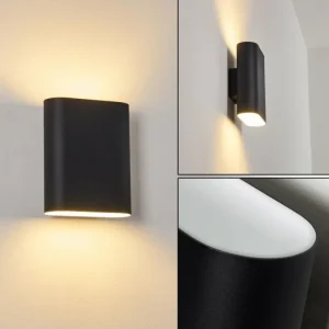 hofstein Applique murale Vion Noir, 2 lumières* Lampes Modernes