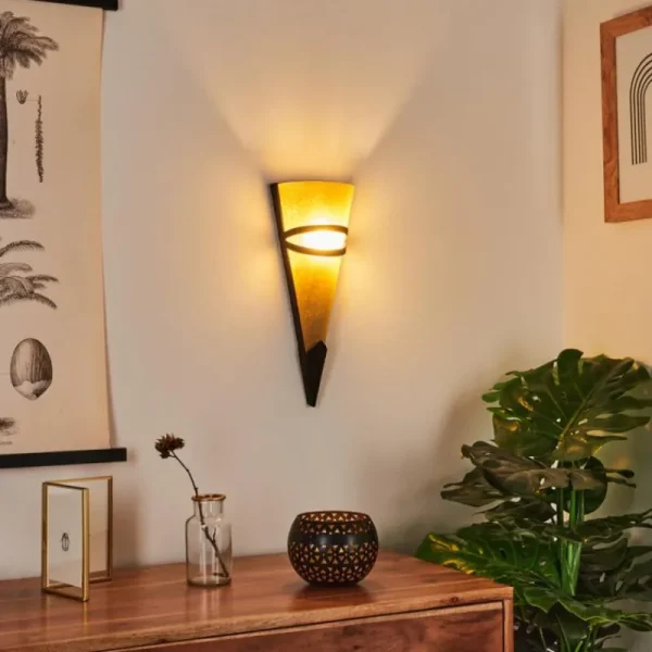 hofstein Applique murale Voume Rouille, Noir, 1 lumière* Lampes En Verre