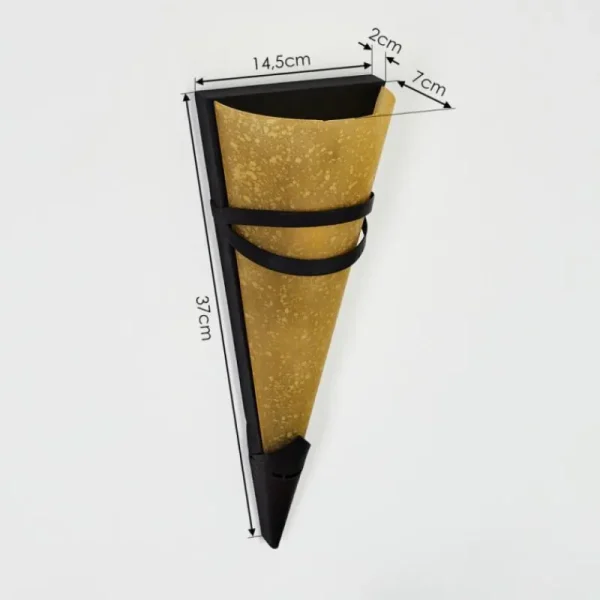 hofstein Applique murale Voume Rouille, Noir, 1 lumière* Lampes En Verre