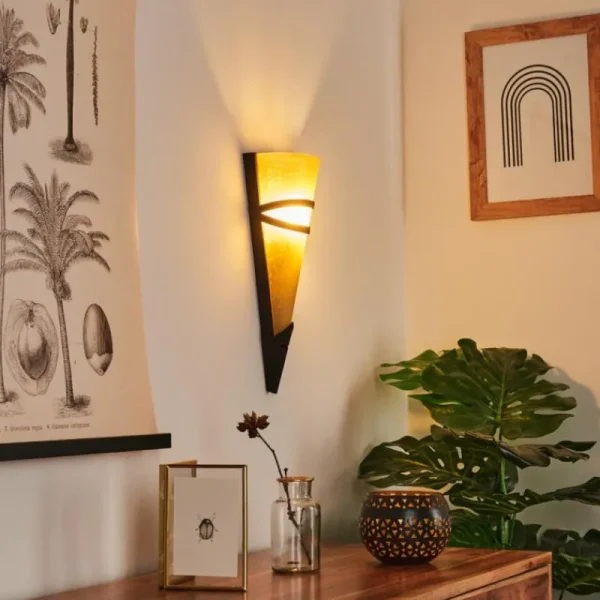 hofstein Applique murale Voume Rouille, Noir, 1 lumière* Lampes En Verre