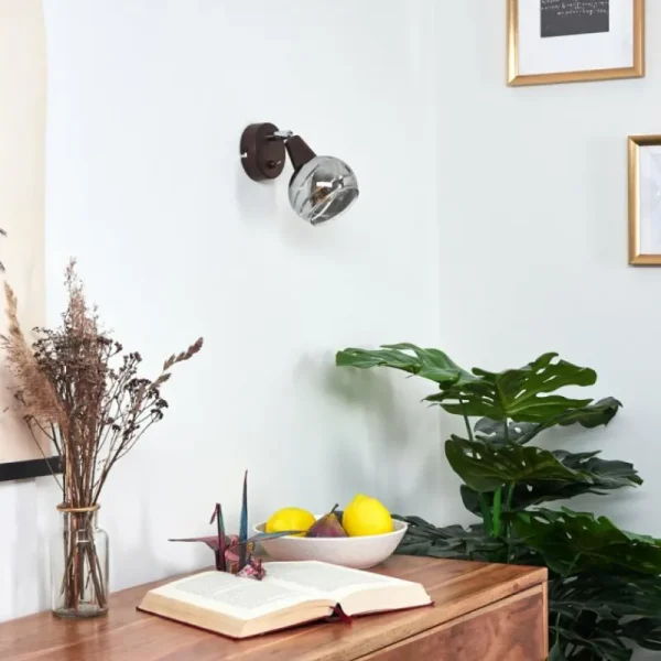 hofstein Applique murale Warga LED Bronze, 1 lumière* Lampes Modernes