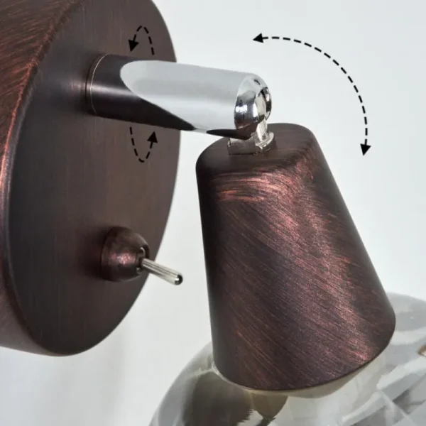 hofstein Applique murale Warga LED Bronze, 1 lumière* Lampes Modernes