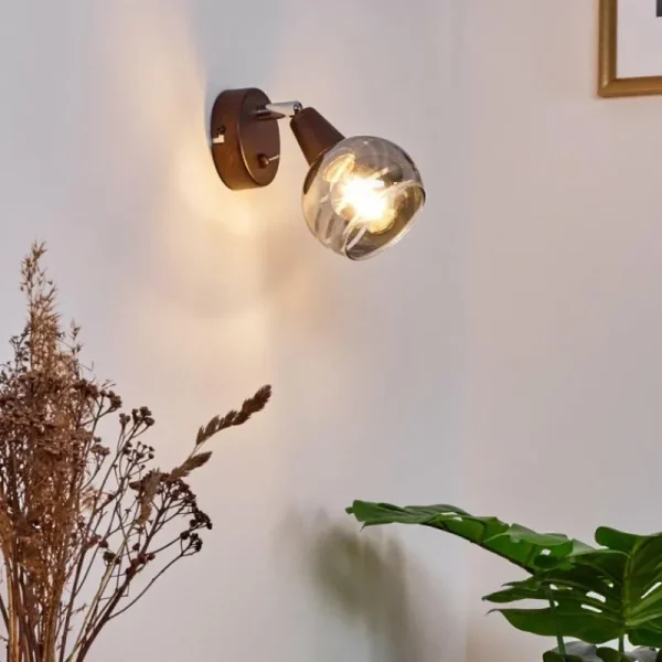 hofstein Applique murale Warga LED Bronze, 1 lumière* Lampes Modernes