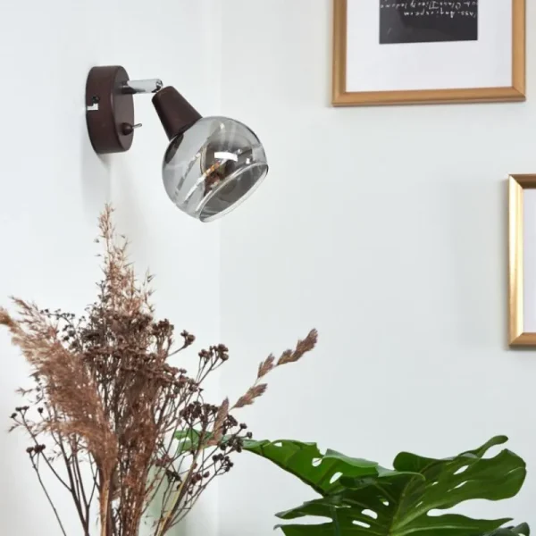 hofstein Applique murale Warga LED Bronze, 1 lumière* Lampes Modernes