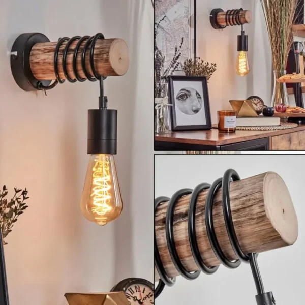 hofstein Applique murale Yaak Écru, Noir, 1 lumière* Lampes Modernes