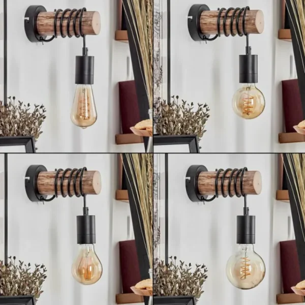 hofstein Applique murale Yaak Écru, Noir, 1 lumière* Lampes Modernes