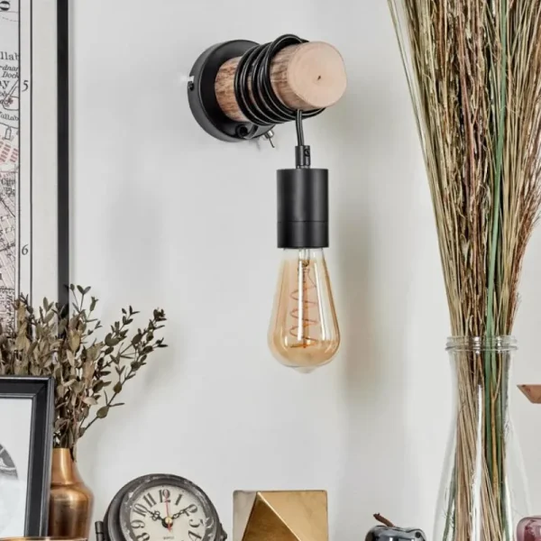 hofstein Applique murale Yaak Écru, Noir, 1 lumière* Lampes Modernes