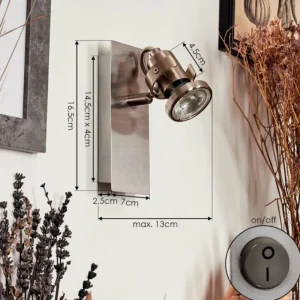 hofstein Applique murale Yometchen LED Nickel mat, 1 lumière* Lampes Modernes