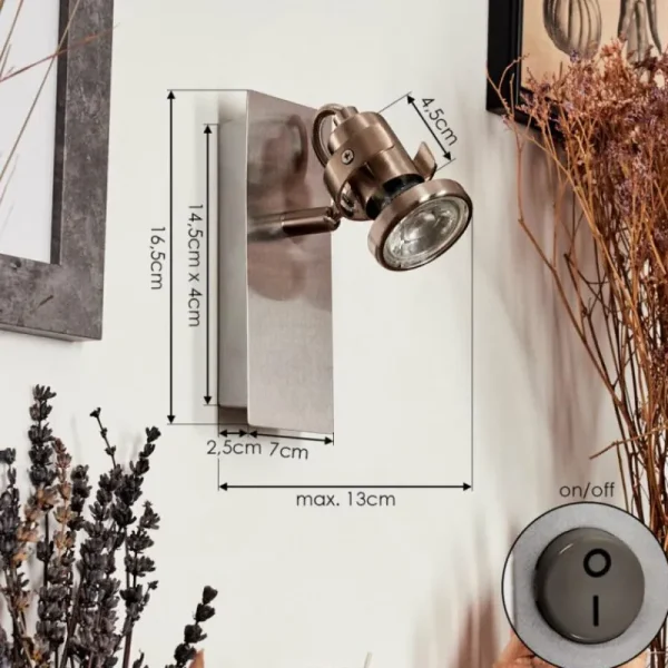 hofstein Applique murale Yometchen LED Nickel mat, 1 lumière* Lampes Modernes