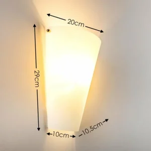 hofstein Applique murale Zera Aluminium, Blanc, 1 lumière* Lampes En Verre