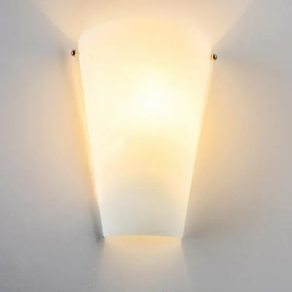 hofstein Applique murale Zera Aluminium, Blanc, 1 lumière* Lampes En Verre
