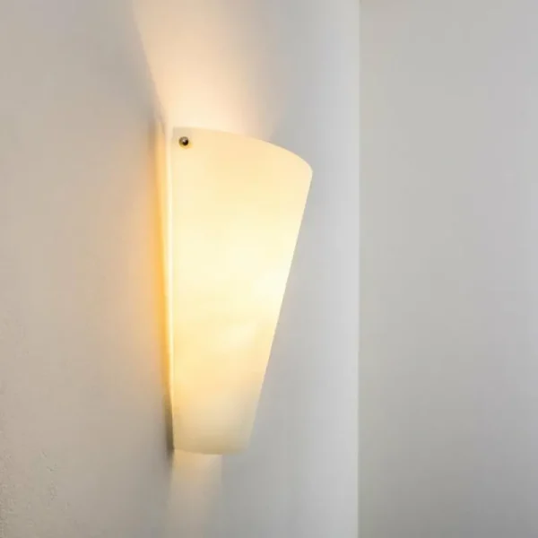 hofstein Applique murale Zera Aluminium, Blanc, 1 lumière* Lampes En Verre