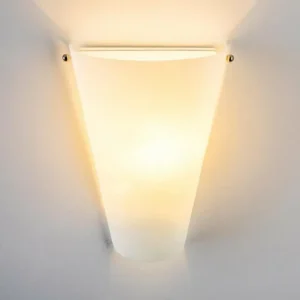 hofstein Applique murale Zera Aluminium, Blanc, 1 lumière* Lampes En Verre