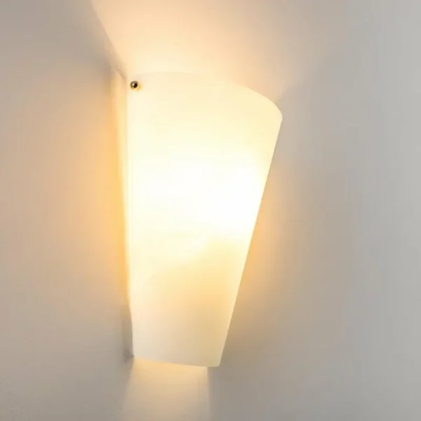hofstein Applique murale Zera Aluminium, Blanc, 1 lumière* Lampes En Verre
