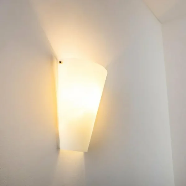 hofstein Applique murale Zera Aluminium, Blanc, 1 lumière* Lampes En Verre