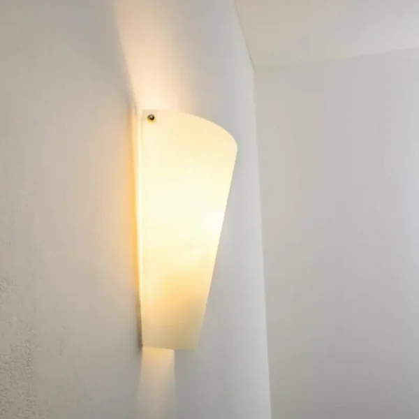 hofstein Applique murale Zera Aluminium, Blanc, 1 lumière* Lampes En Verre