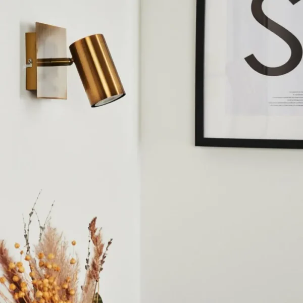 hofstein Applique murale Zuoz Vieux laiton, 1 lumière* Lampes Modernes