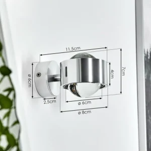 hofstein Applique Sapri Chrome brossé, 1 lumière* Lampes En Verre