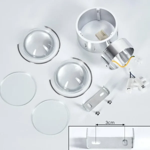 hofstein Applique Sapri Chrome brossé, 1 lumière* Lampes En Verre
