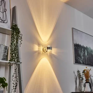 hofstein Applique Sapri Chrome brossé, 1 lumière* Lampes En Verre