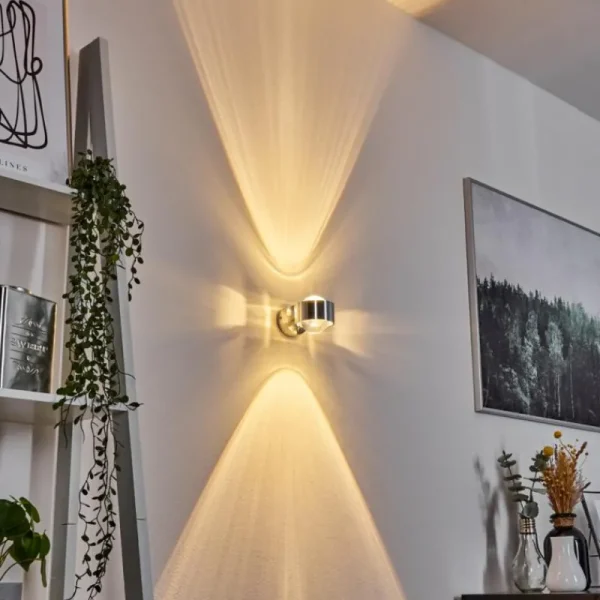 hofstein Applique Sapri Chrome brossé, 1 lumière* Lampes En Verre