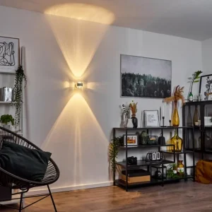 hofstein Applique Sapri Chrome brossé, 1 lumière* Lampes En Verre