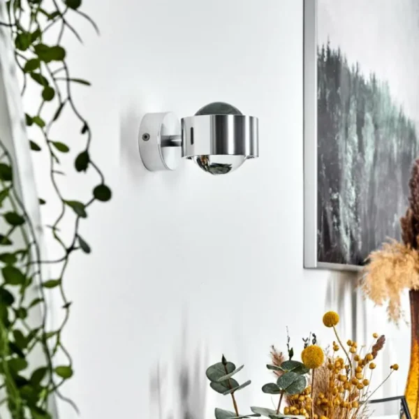 hofstein Applique Sapri Chrome brossé, 1 lumière* Lampes En Verre
