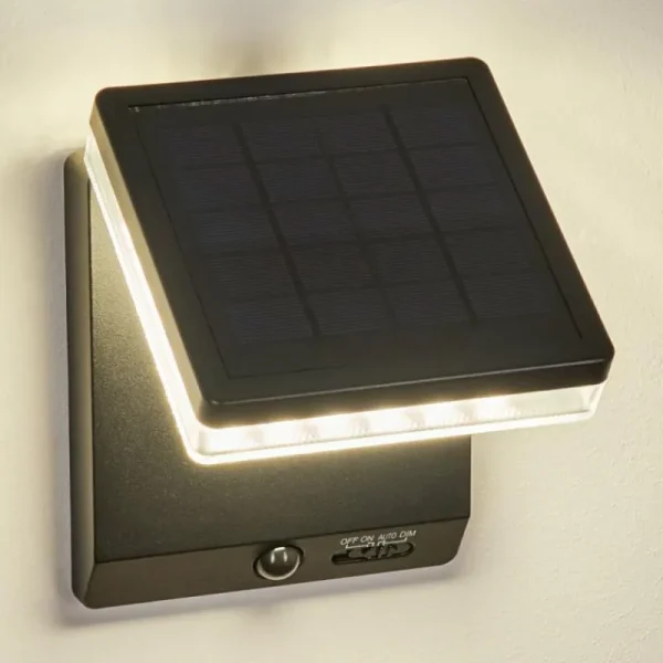 hofstein applique solaire Lonquimai LED Noir, 1 lumière, Détecteur de mouvement* Lampes Modernes