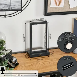 hofstein Arufe Lampe à poser LED Noir, 1 lumière* Lampes Modernes
