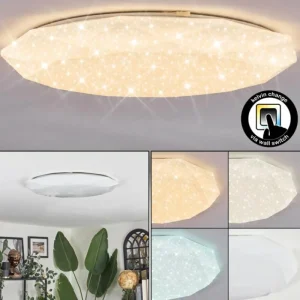 hofstein Arzel Plafonnier LED Blanc, 1 lumière* Lampes Modernes