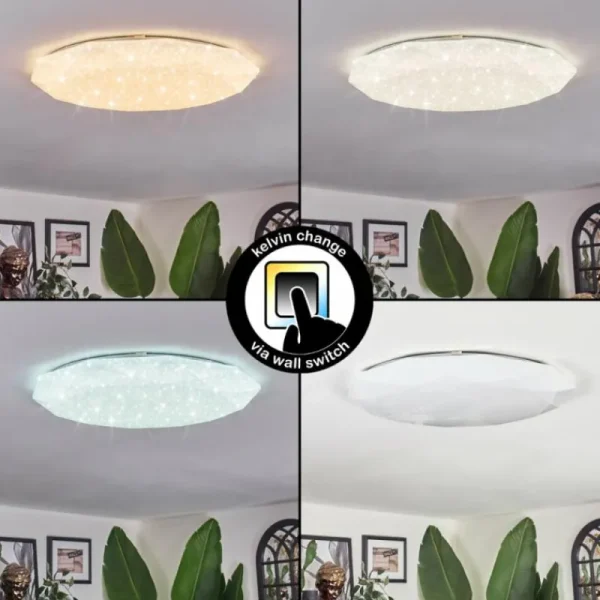 hofstein Arzel Plafonnier LED Blanc, 1 lumière* Lampes Modernes