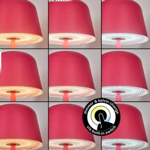 hofstein Asen Lampe de table d'extérieur, Lampe à poser LED Rose, 1 lumière* Lampes Modernes