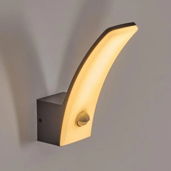hofstein Azia Lampe murale d´extérieur LED Anthracite, 1 lumière, Détecteur de mouvement* Lampes Modernes