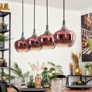 hofstein Azurara Suspension, Boule lumineuse, Suspension Noir, 4 lumières* Lampes Modernes